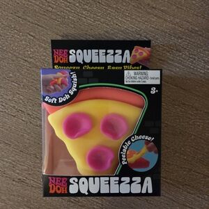 Needoh Squeezzza Pizza Squishy Toy - Yellow & Pink